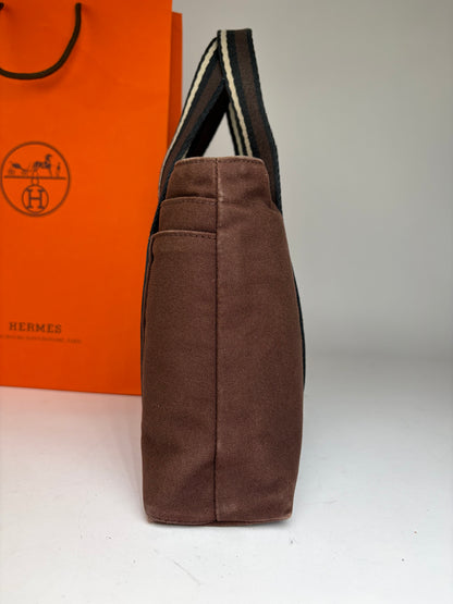 Vintage Hermès Troca Canvas Tote Late 1990s Brown