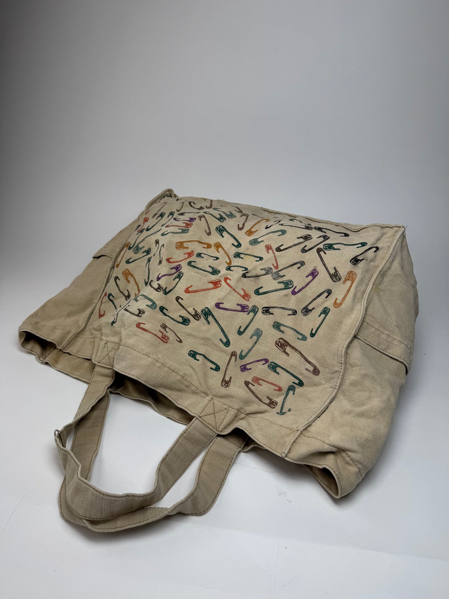 Vintage YSL Canvas Shopper Bag beige