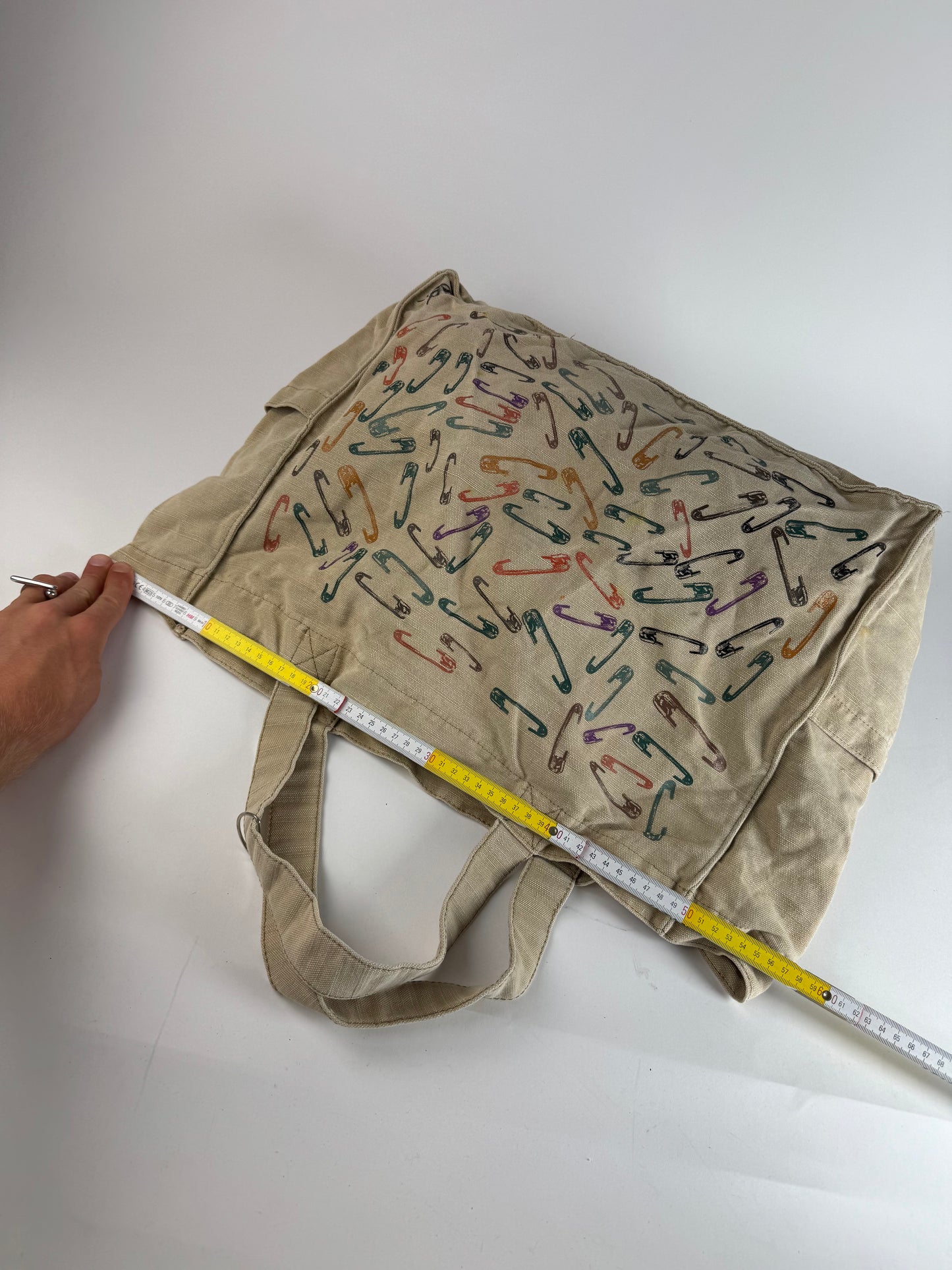 Vintage YSL Canvas Shopper Bag beige