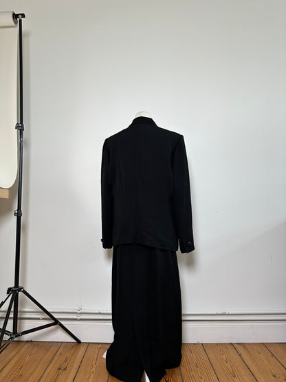 Vintage Givenchy Tailored Two Piece Suit Black L