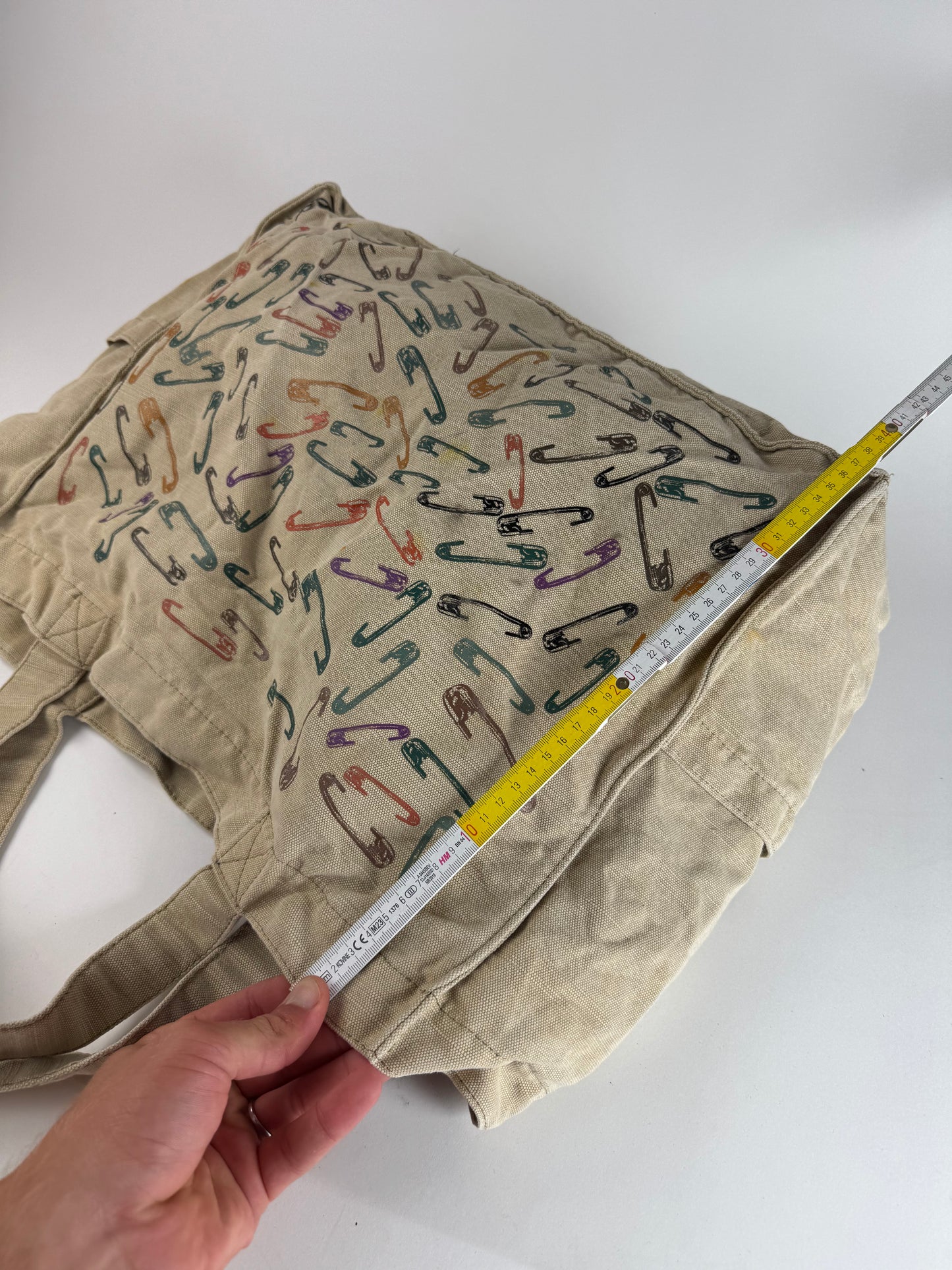 Vintage YSL Canvas Shopper Bag beige