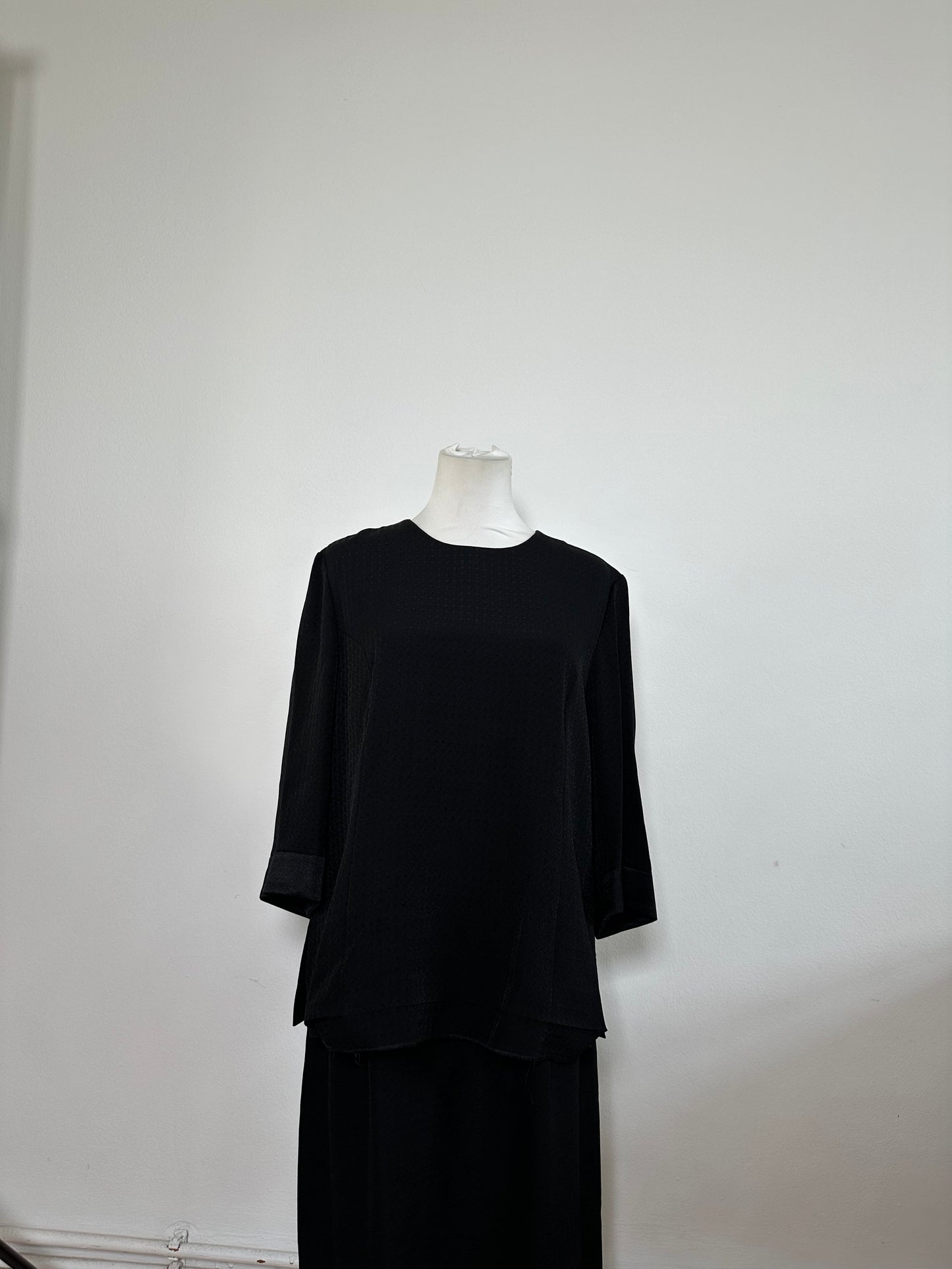Vintage Givenchy Tailored Two Piece Suit Black L