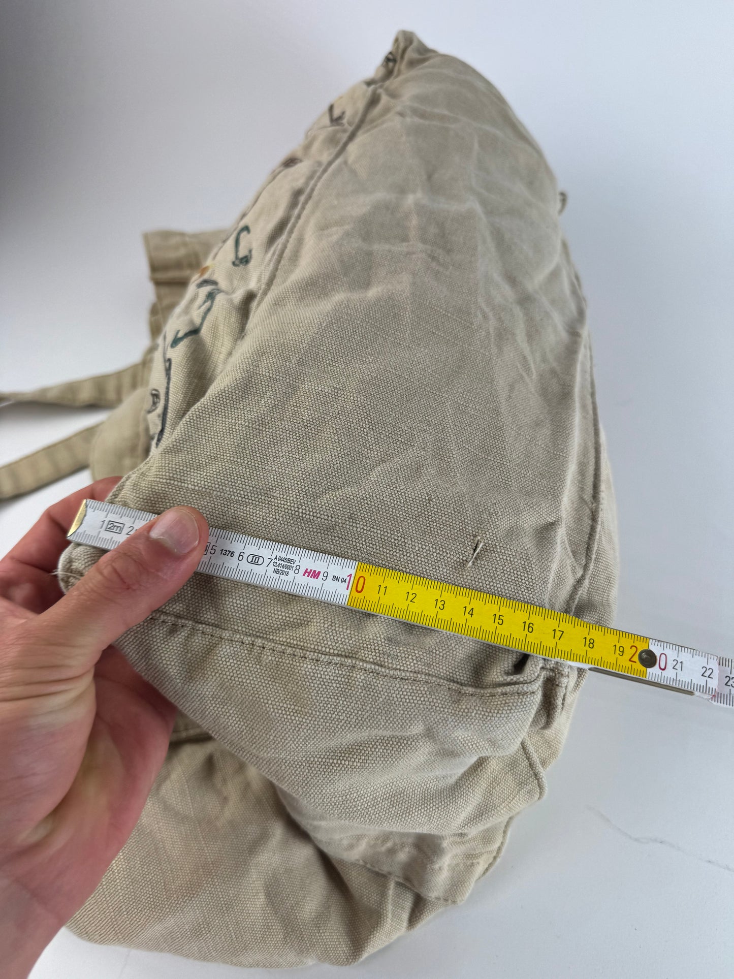 Vintage YSL Canvas Shopper Bag beige