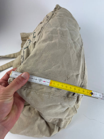 Vintage YSL Canvas Shopper Bag beige