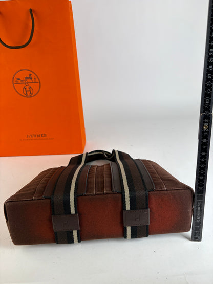 Vintage Hermès Troca Canvas Tote Late 1990s Brown