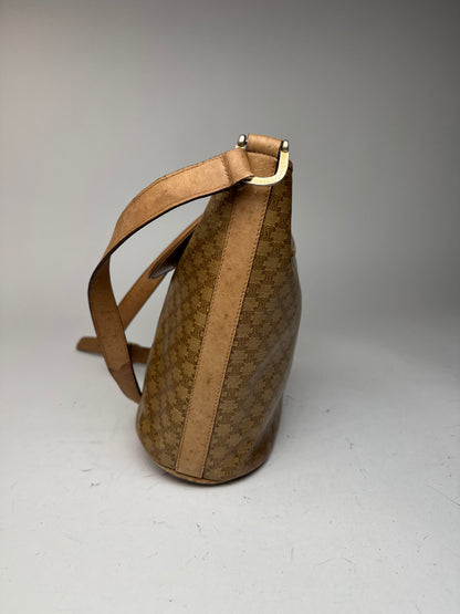 Sac vintage en cuir monogramme Céline Triomphe doré et marron