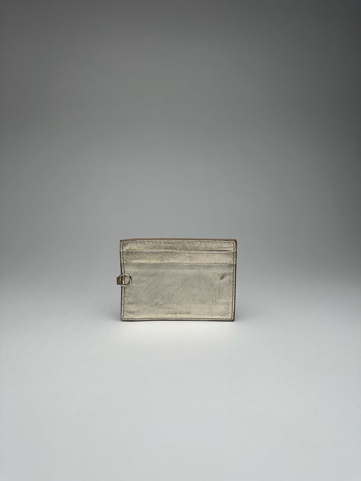 Vintage Miu miu leather card holder silver