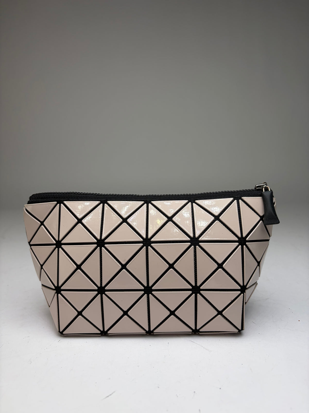 Vintage Issey Miyake Bao Bao Vinyl Cosmetic Pouch Light Pink Black
