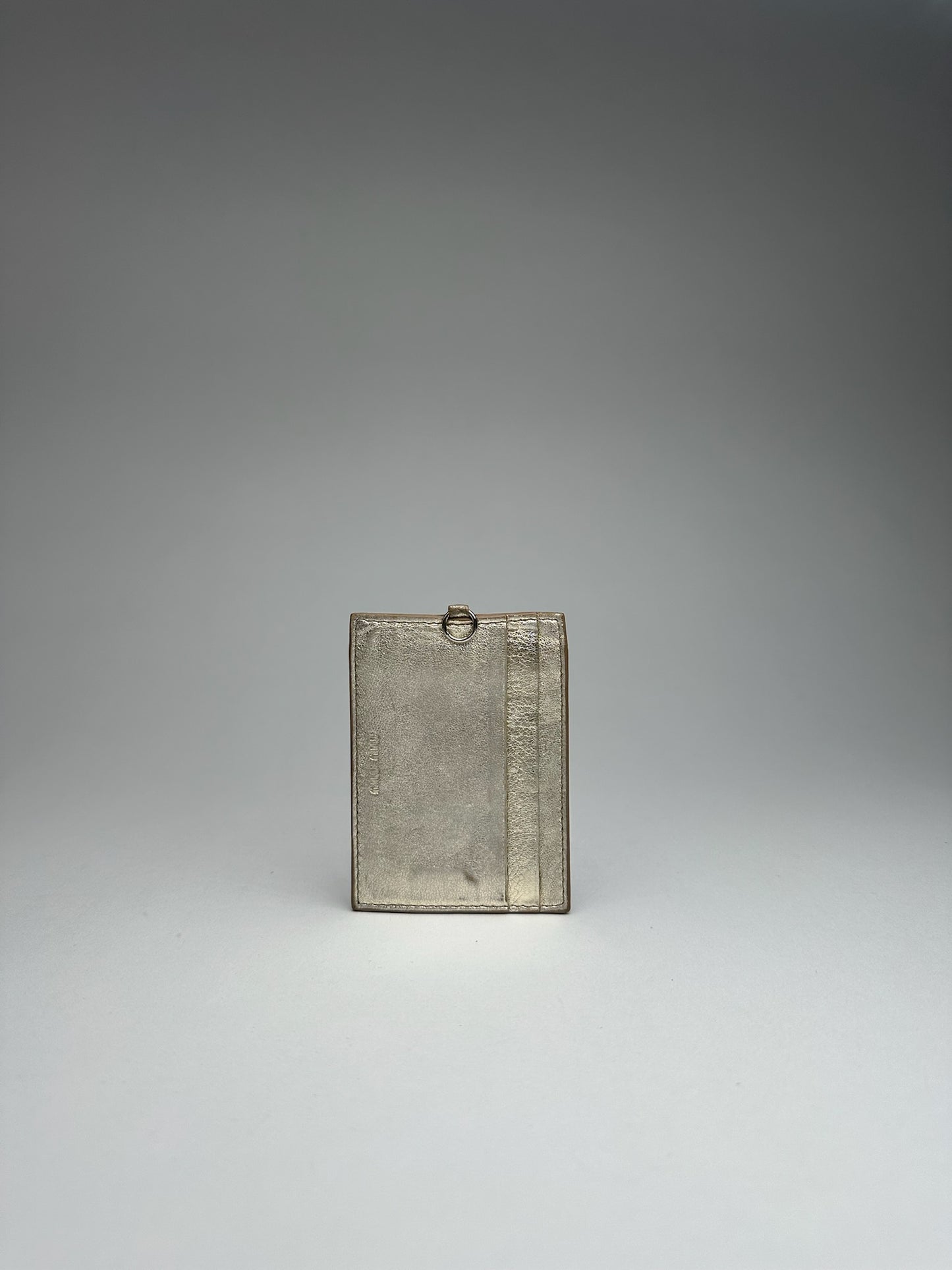 Vintage Miu miu leather card holder silver