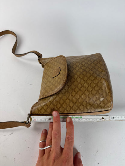 Sac vintage en cuir monogramme Céline Triomphe doré et marron
