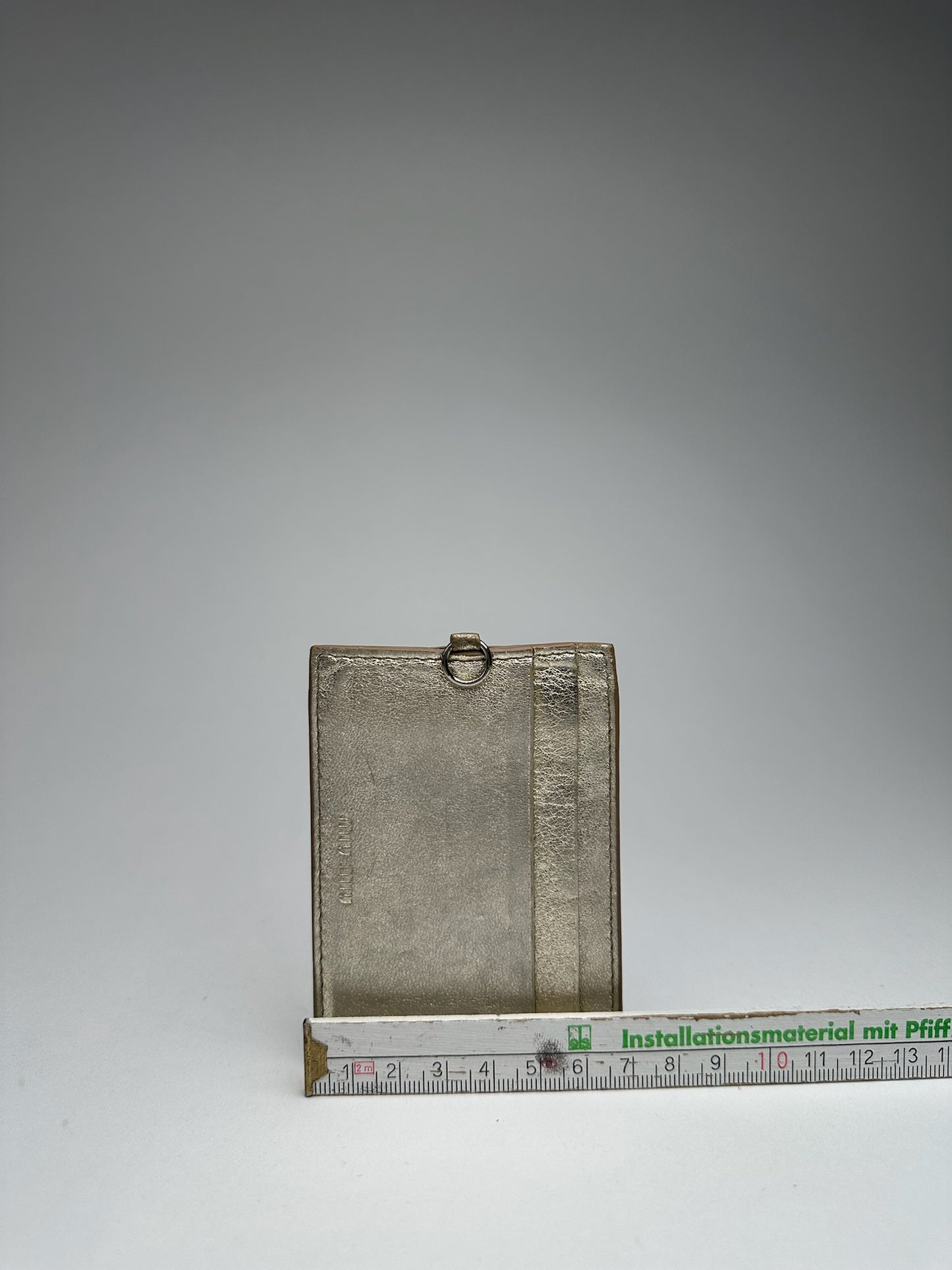 Vintage Miu miu leather card holder silver