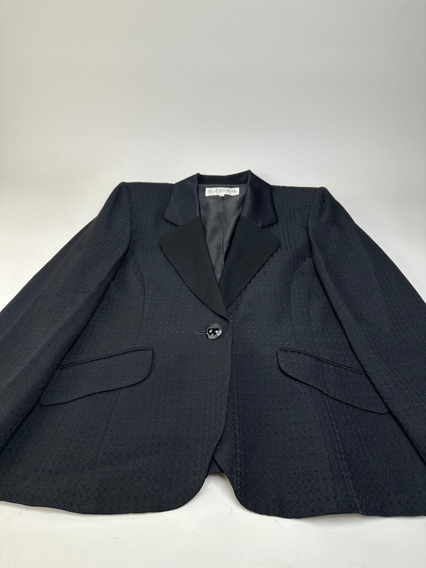 Vintage Givenchy Tailored Two Piece Suit Black L