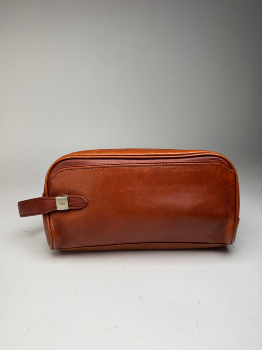 Vintage Balenciaga Leather Clutch orange brown