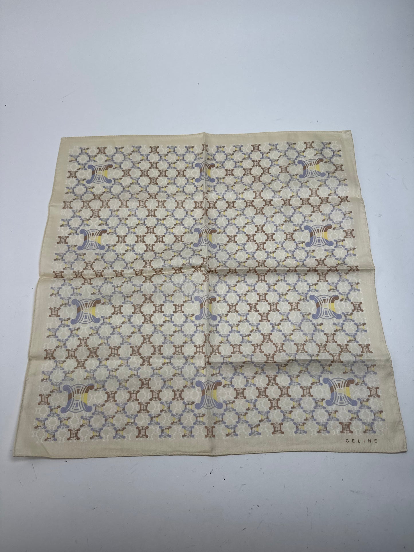 Vintage Celine Monogramm Scarf white beige