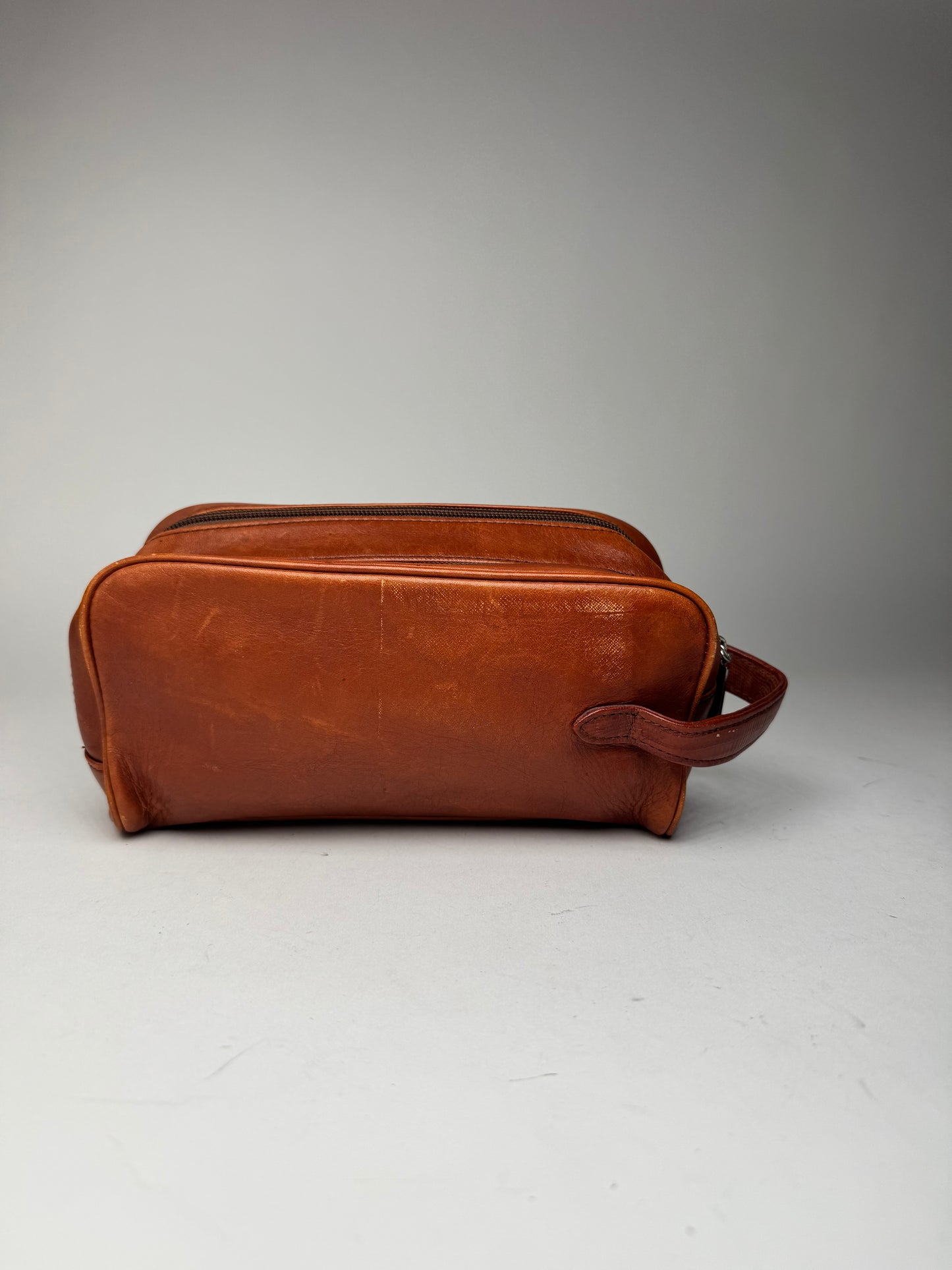 Pochette vintage en cuir Balenciaga orange marron