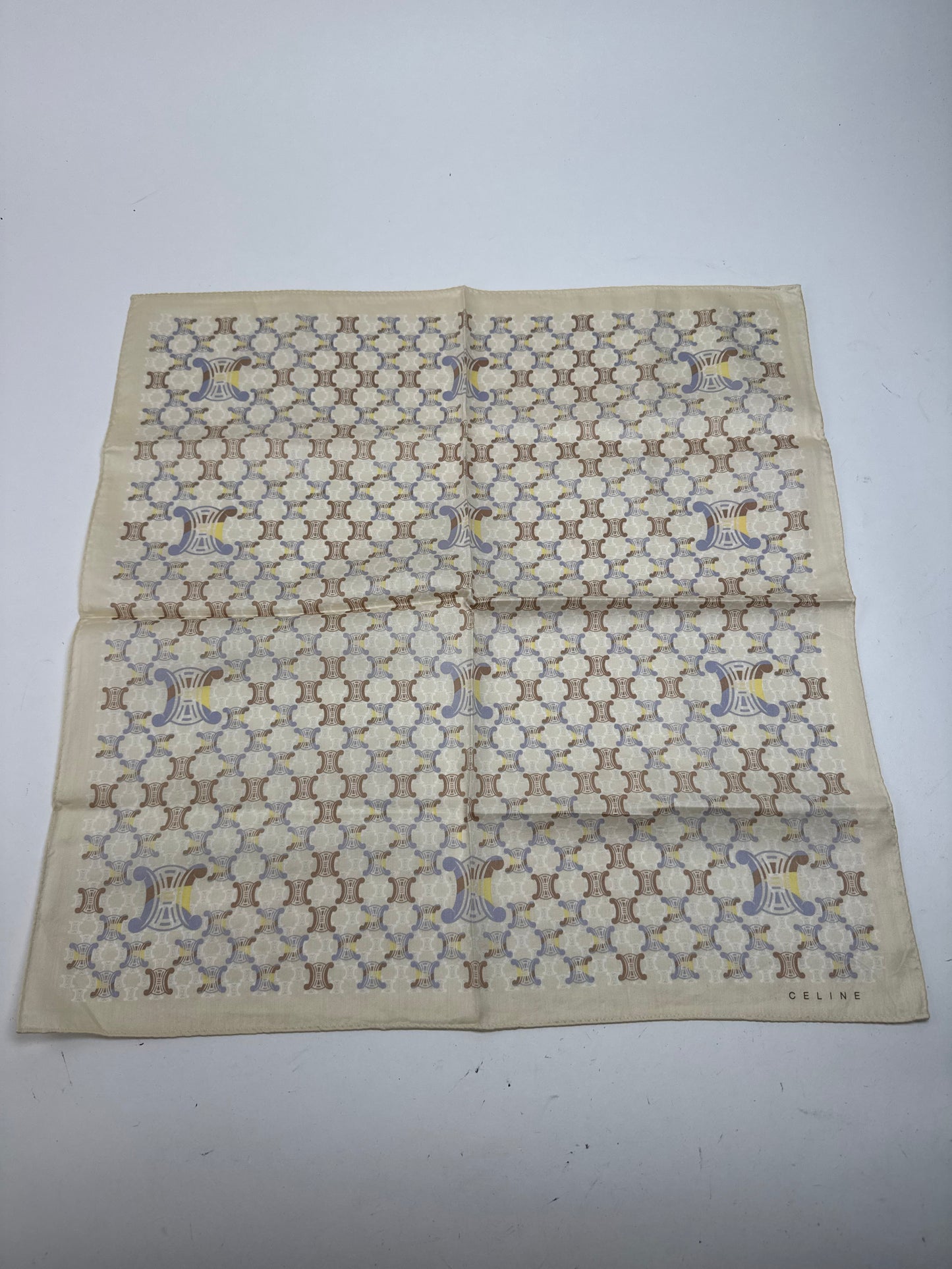 Vintage Celine Monogramm Scarf white beige