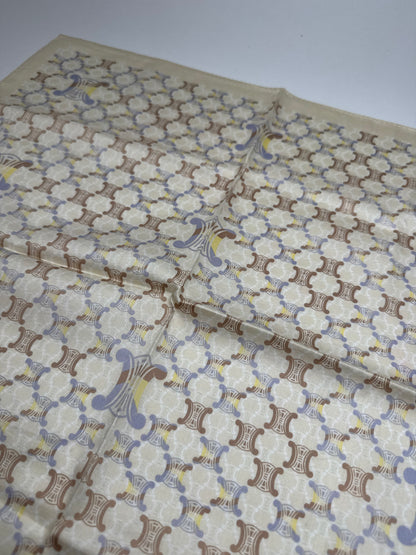 Vintage Celine Monogramm Scarf white beige