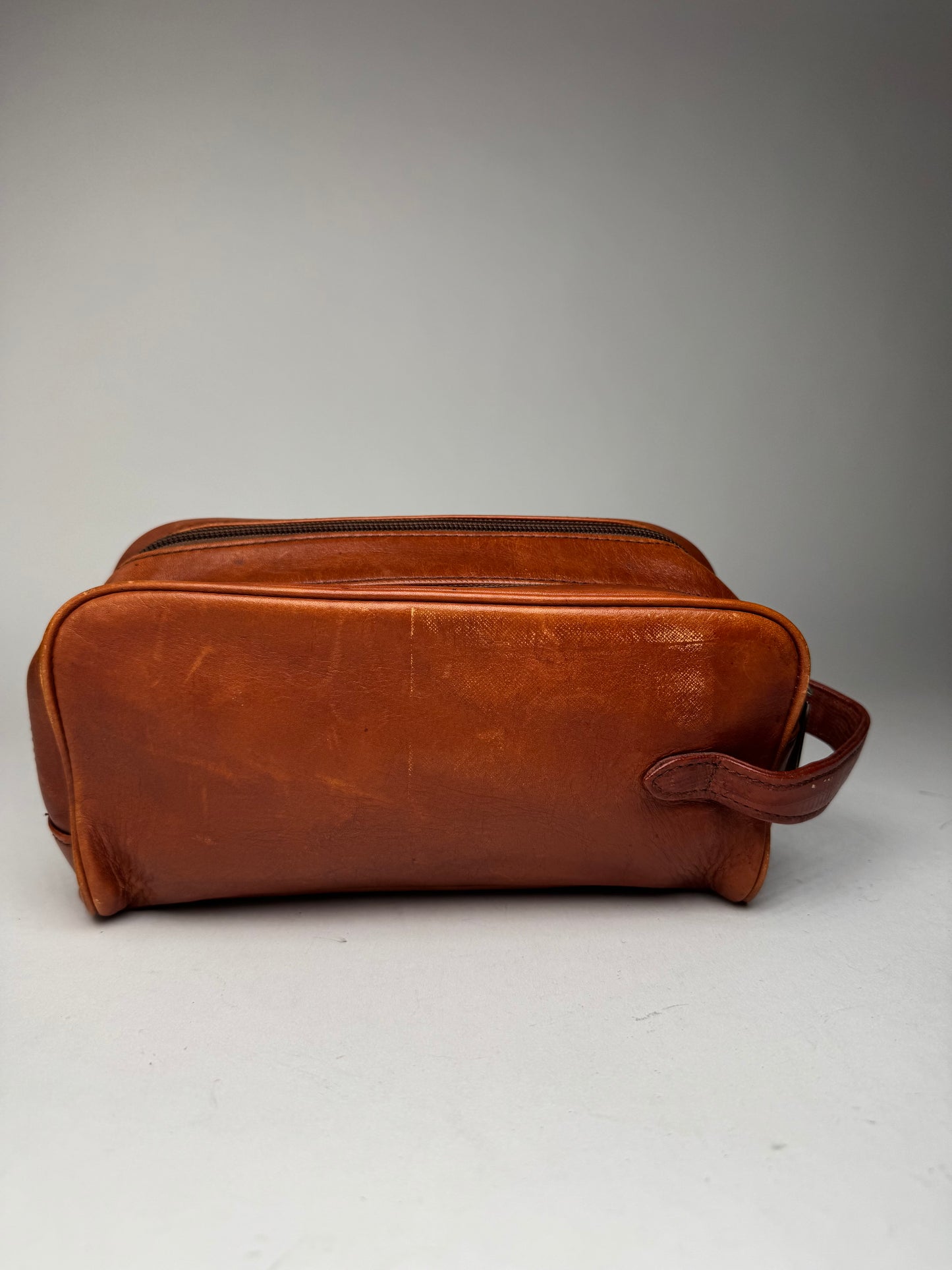 Pochette vintage en cuir Balenciaga orange marron