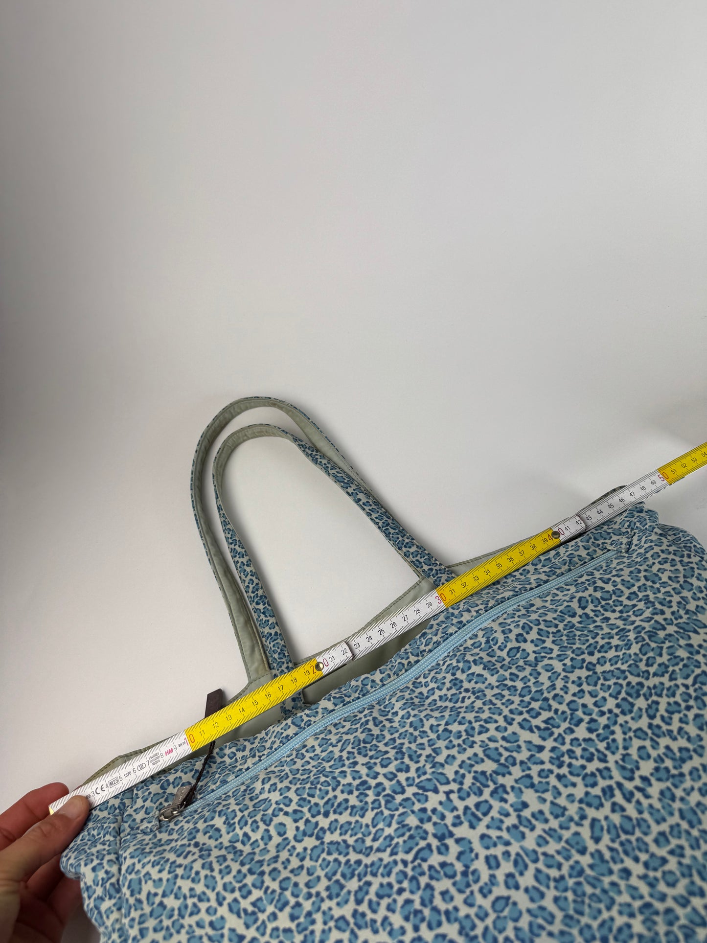 Vintage Bottega Veneta Reversible Shopper Leopard Blue