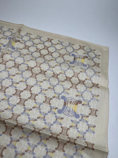 Vintage Celine Monogramm Scarf white beige