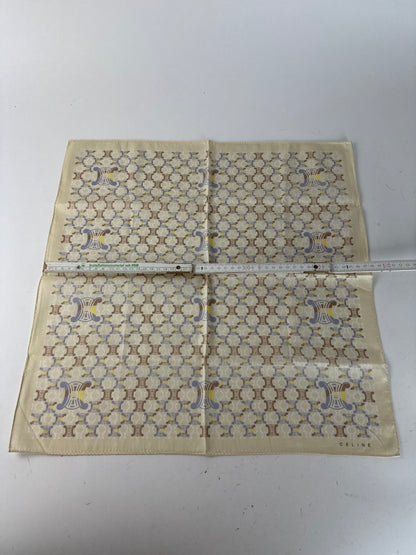 Vintage Celine Monogramm Scarf white beige