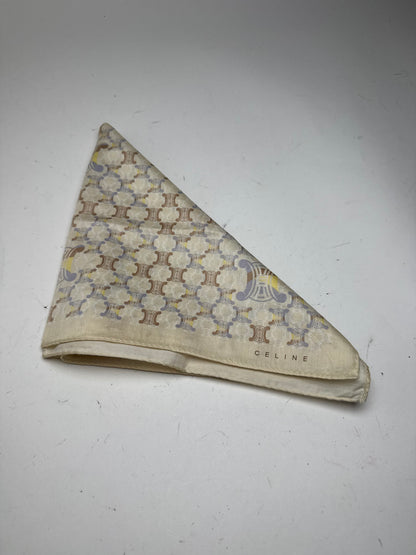 Vintage Celine Monogramm Scarf white beige