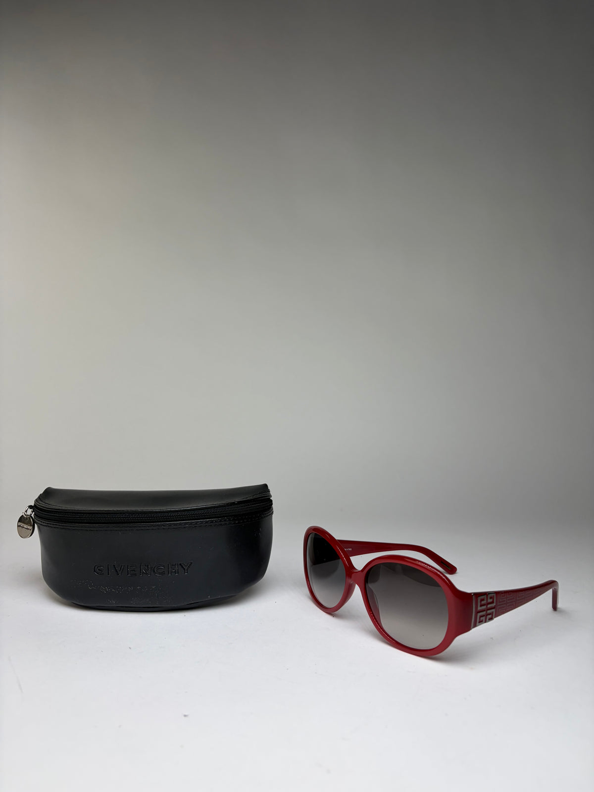 Vintage Givenchy 4G Geometric Sunglasses Late 1990s Red