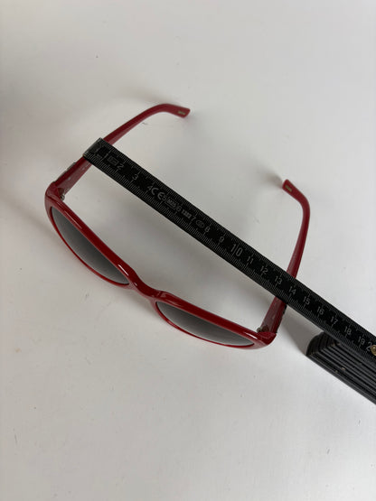 Vintage Givenchy 4G Geometric Sunglasses Late 1990s Red