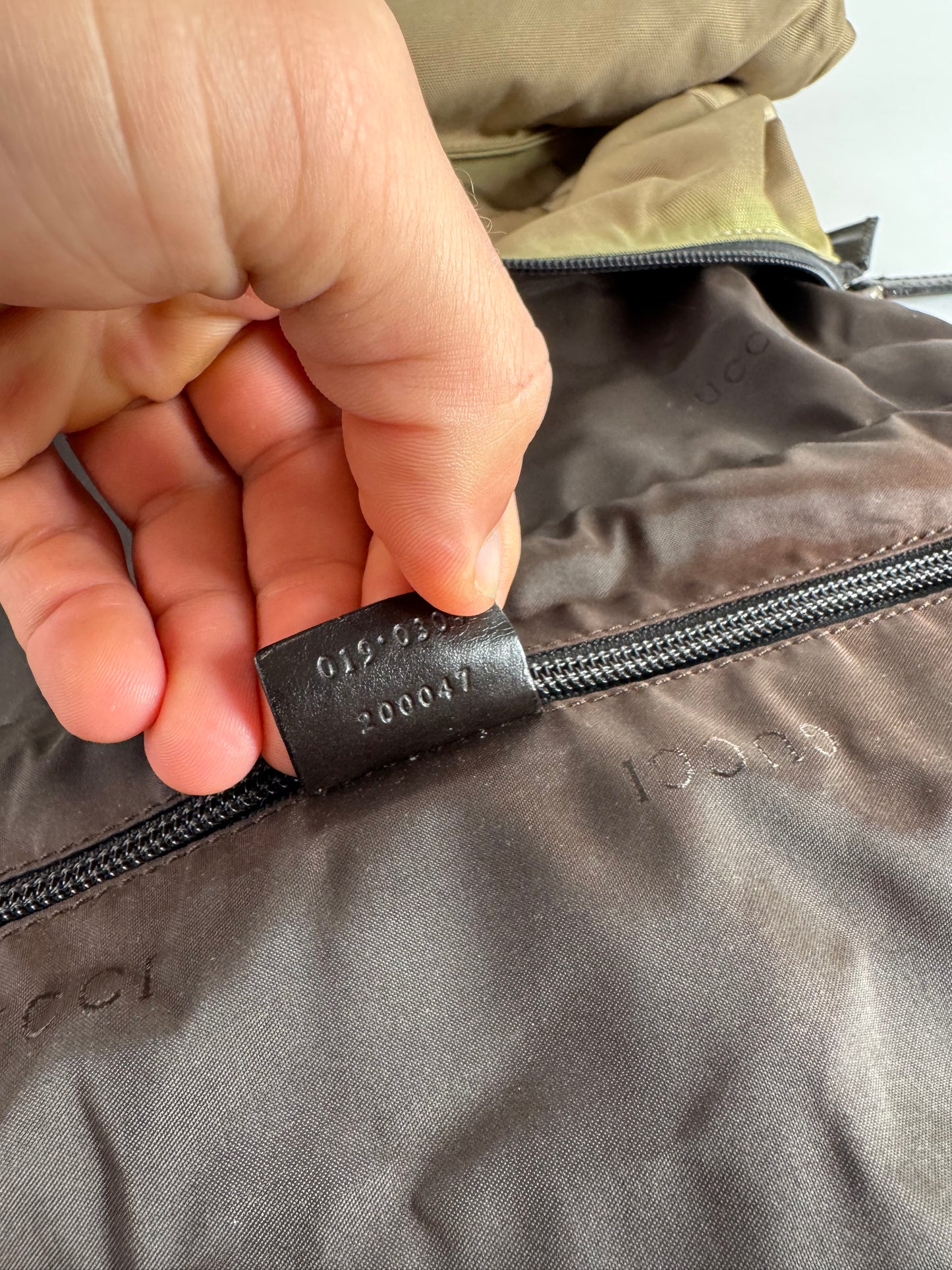 Vintage Gucci Canvas Bag Khaki Brown