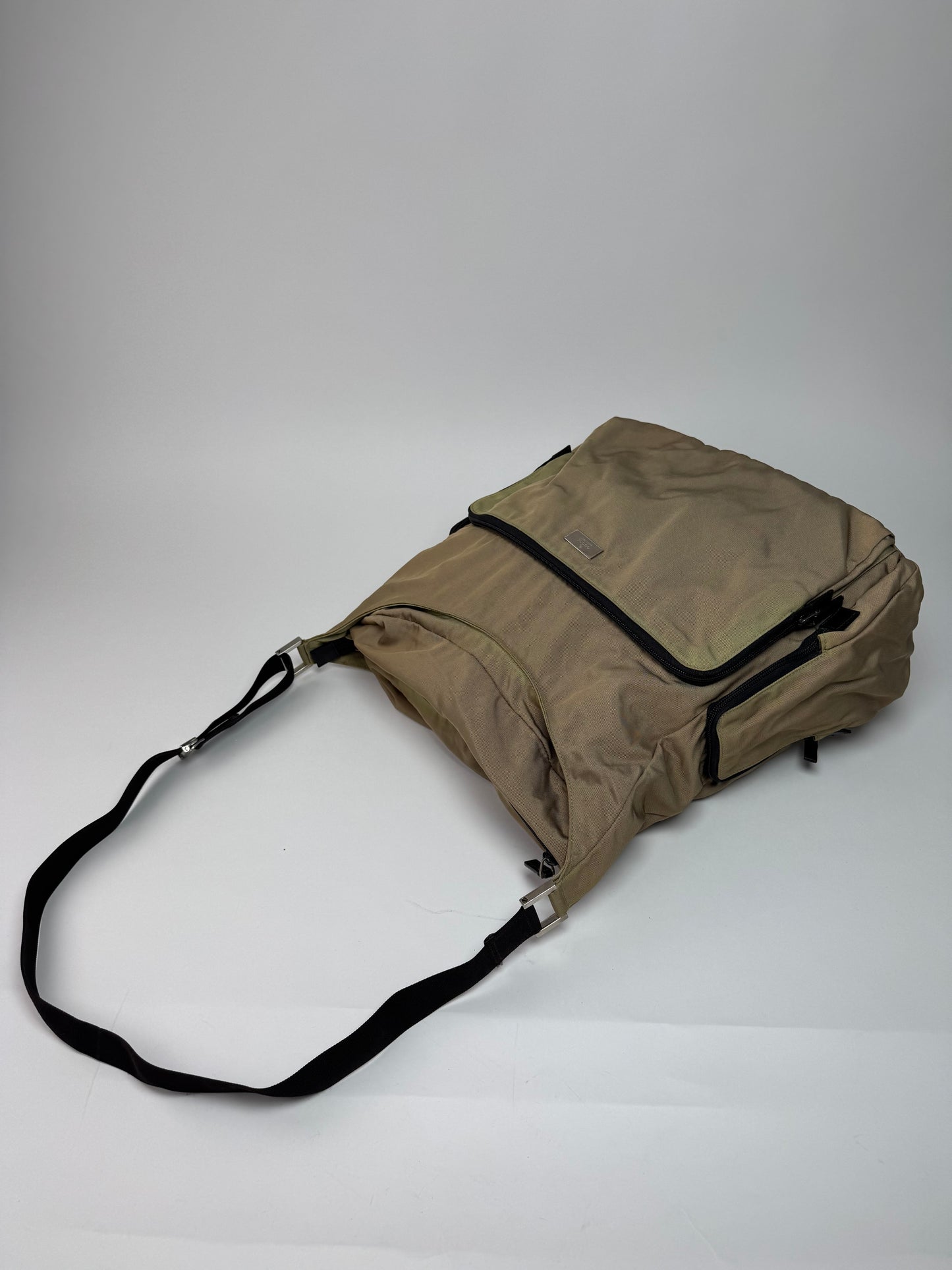 Vintage Gucci Canvas Bag Khaki Brown