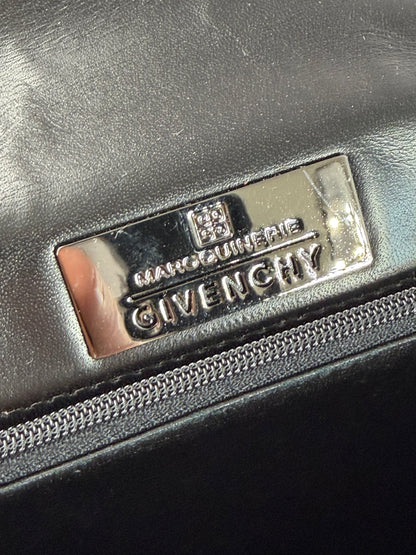 Vintage Givenchy Structured Leather Top-Handle Bag Late 1990s Black