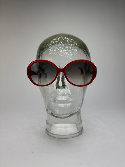 Vintage Givenchy 4G Geometric Sunglasses Late 1990s Red
