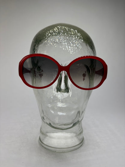 Vintage Givenchy 4G Geometric Sunglasses Late 1990s Red