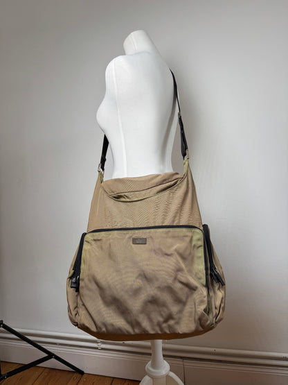Vintage Gucci Canvas Bag Khaki Brown