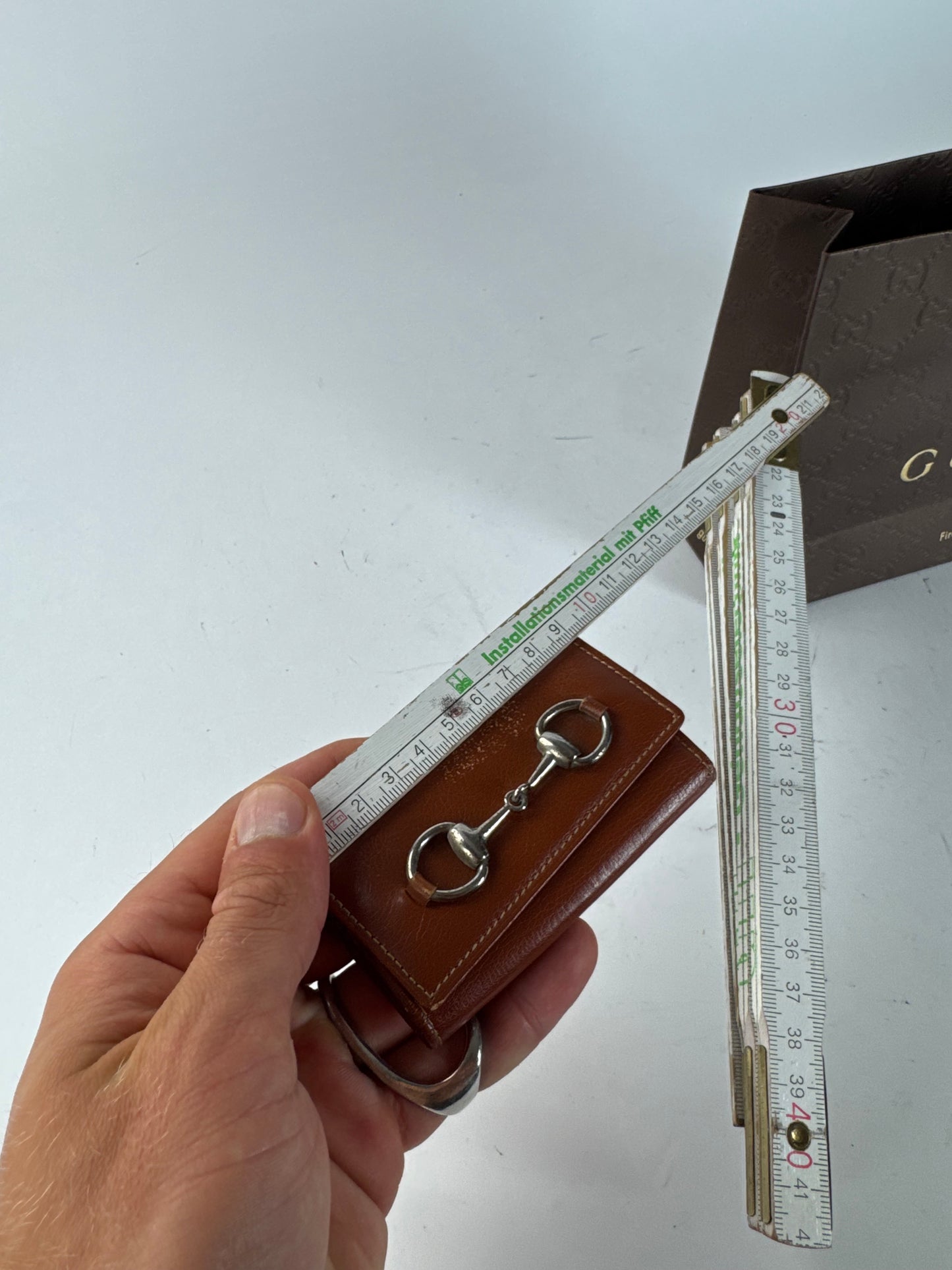 Vintage Gucci Leather Key Holder red brown