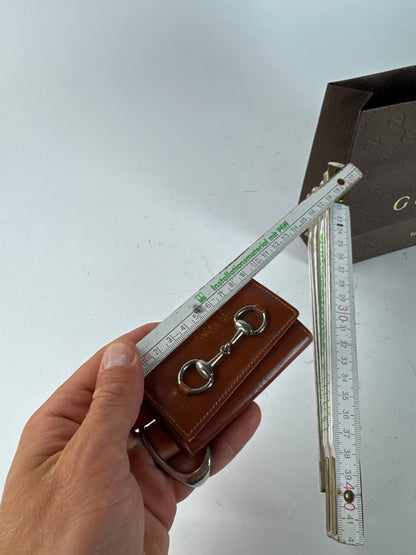 Vintage Gucci Leather Key Holder red brown