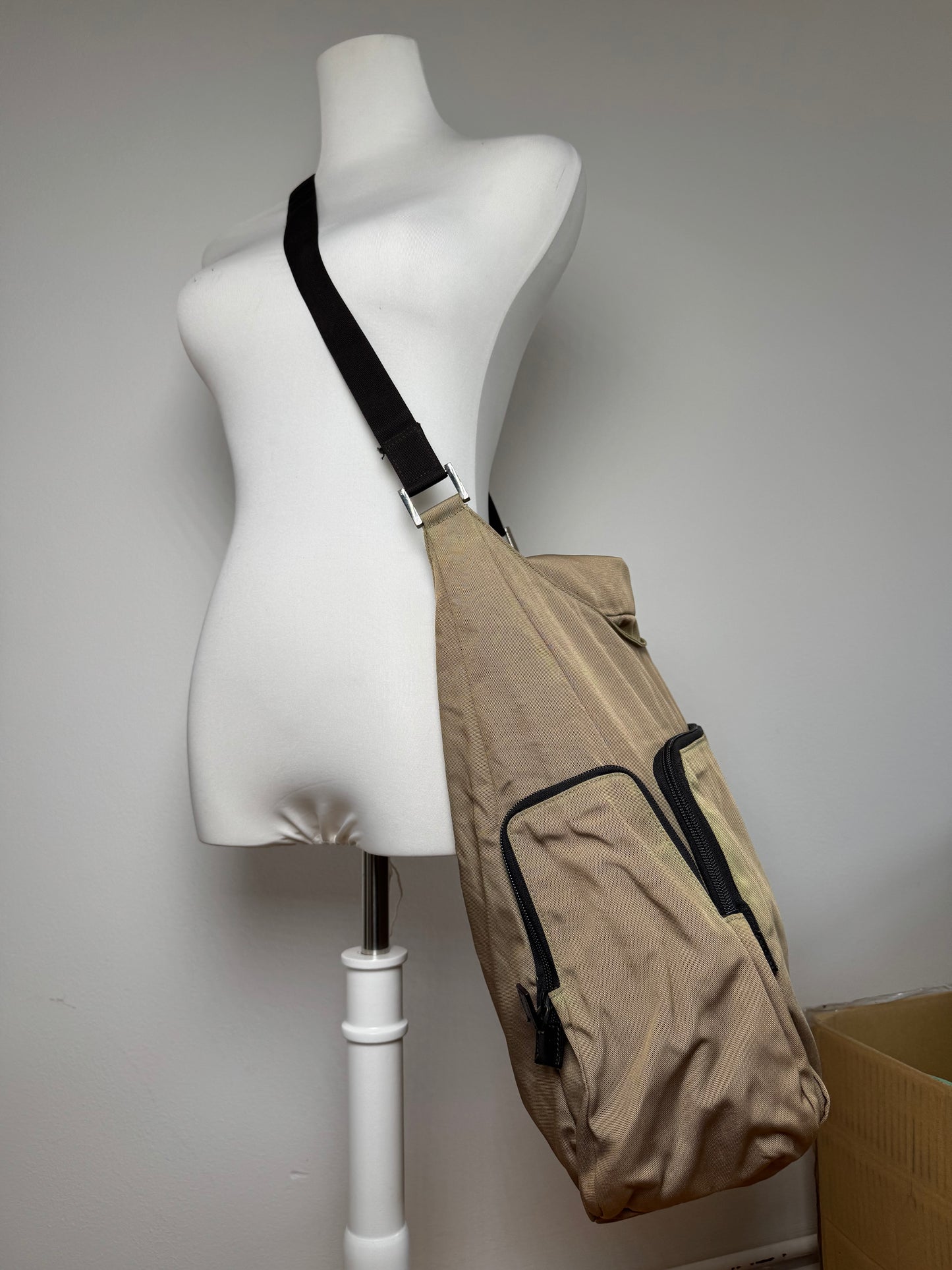 Vintage Gucci Canvas Bag Khaki Brown