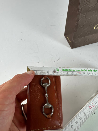 Vintage Gucci Leather Key Holder red brown