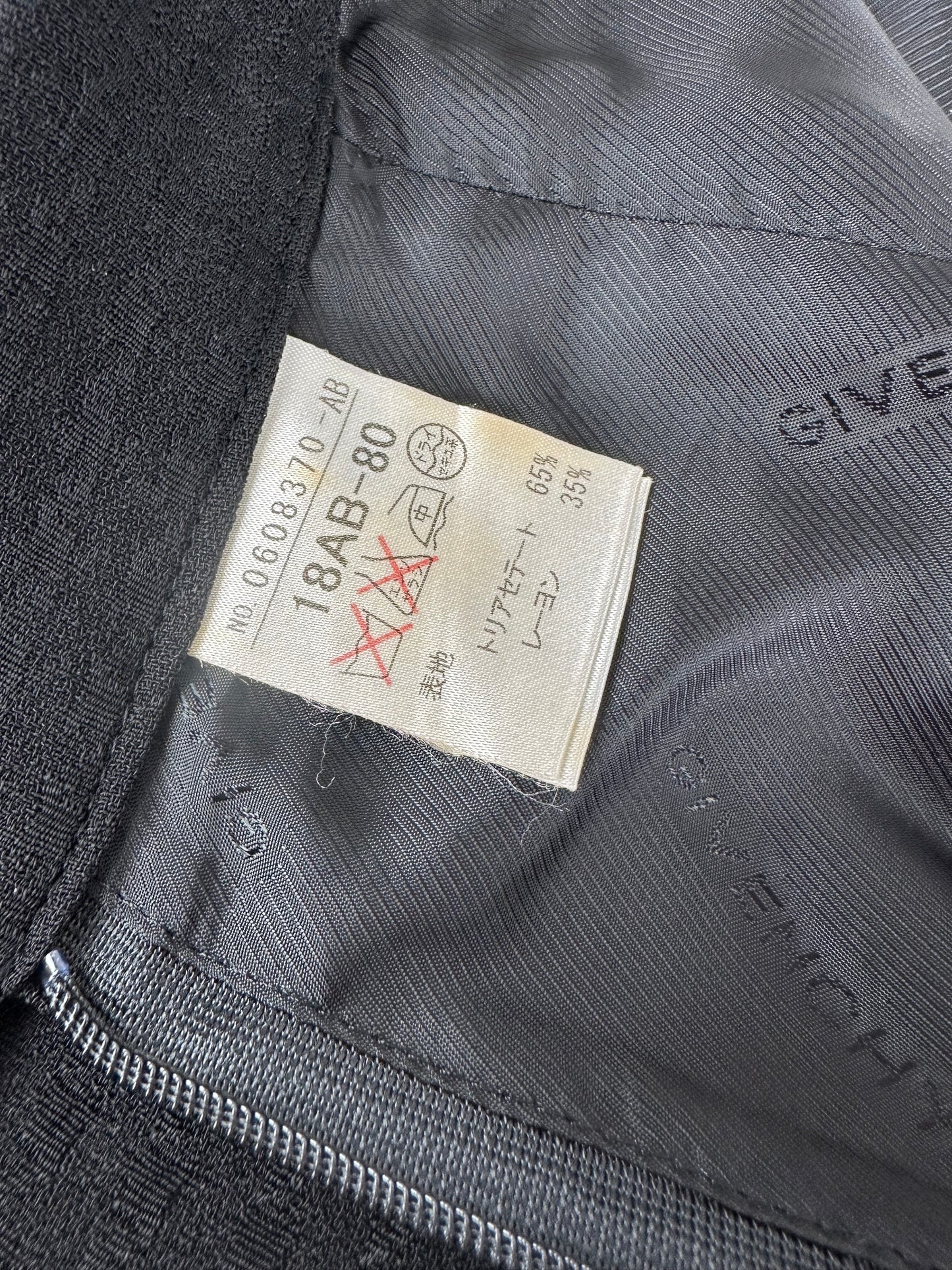 Vintage Givenchy Tailored Two Piece Suit Black L