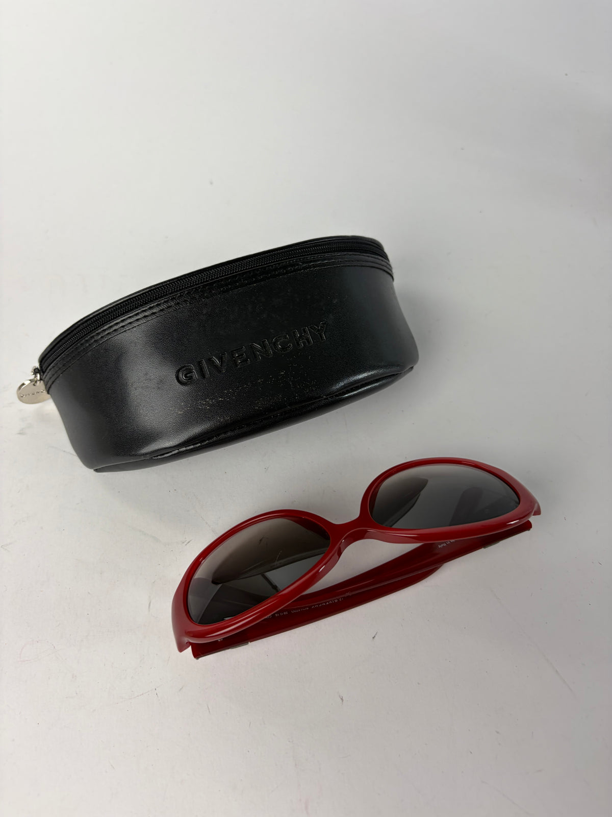 Vintage Givenchy 4G Geometric Sunglasses Late 1990s Red