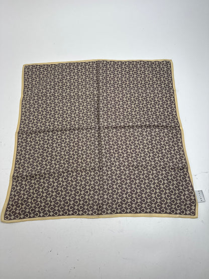 Vintage Celine Macadam Monogramm Scarf Brown white