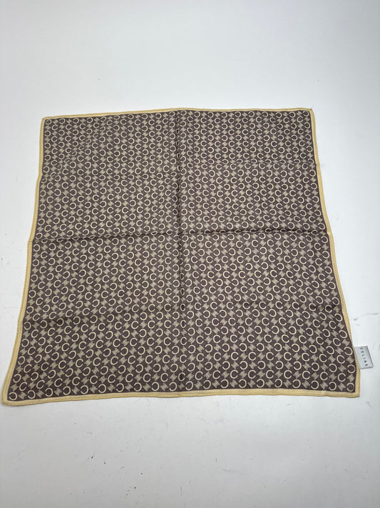 Vintage Celine Macadam Monogramm Scarf Brown white