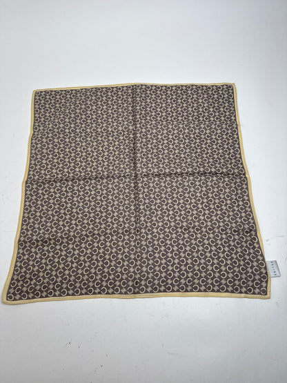 Vintage Celine Macadam Monogramm Scarf Brown white