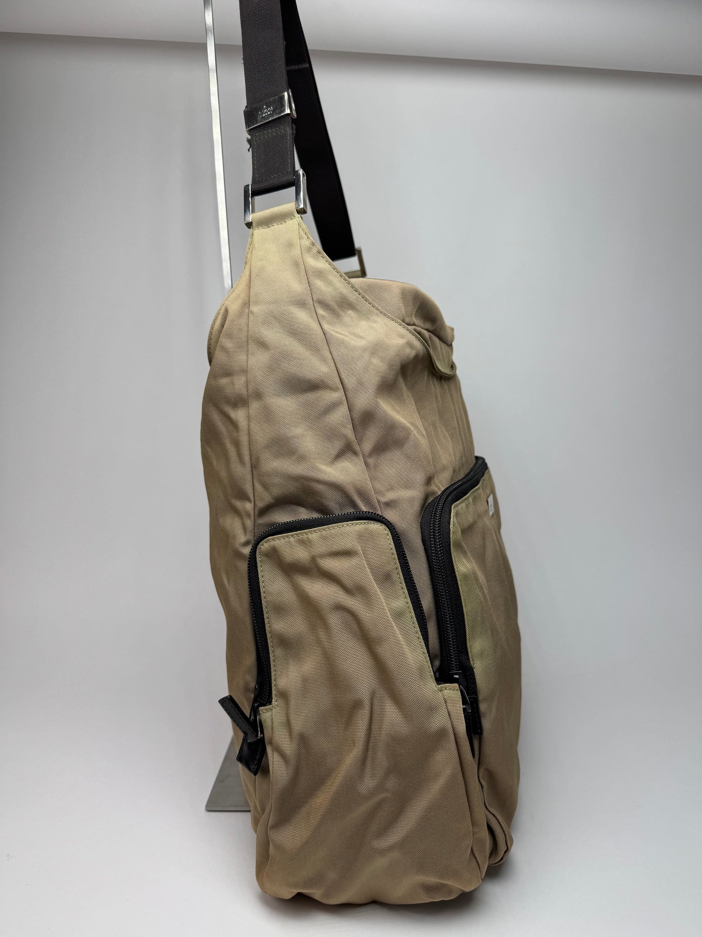 Vintage Gucci Canvas Bag Khaki Brown