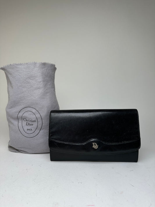 Vintage Dior Clutch Leather Black