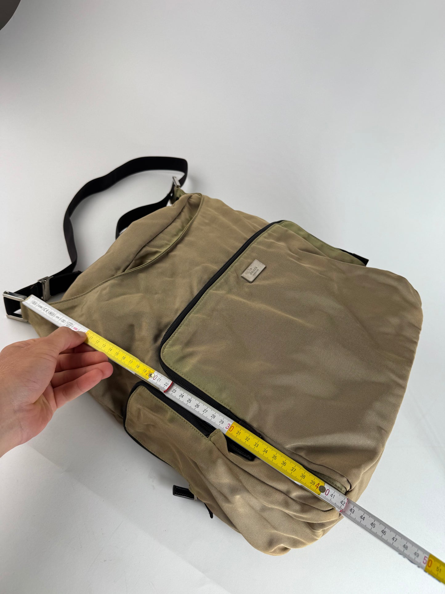 Vintage Gucci Canvas Bag Khaki Brown