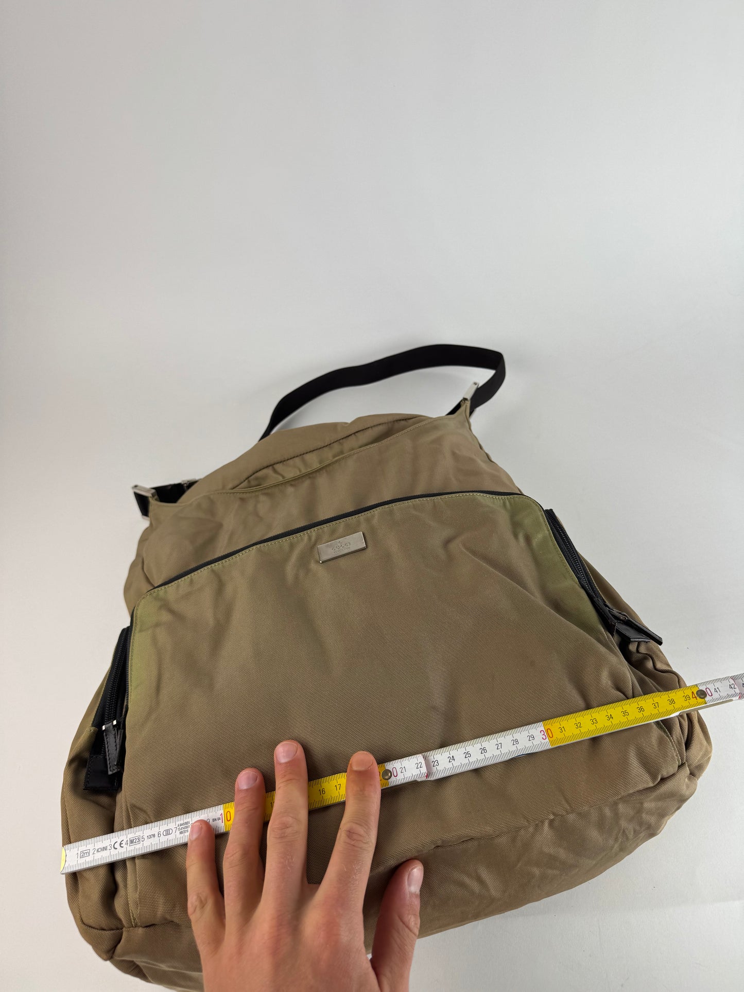 Vintage Gucci Canvas Bag Khaki Brown