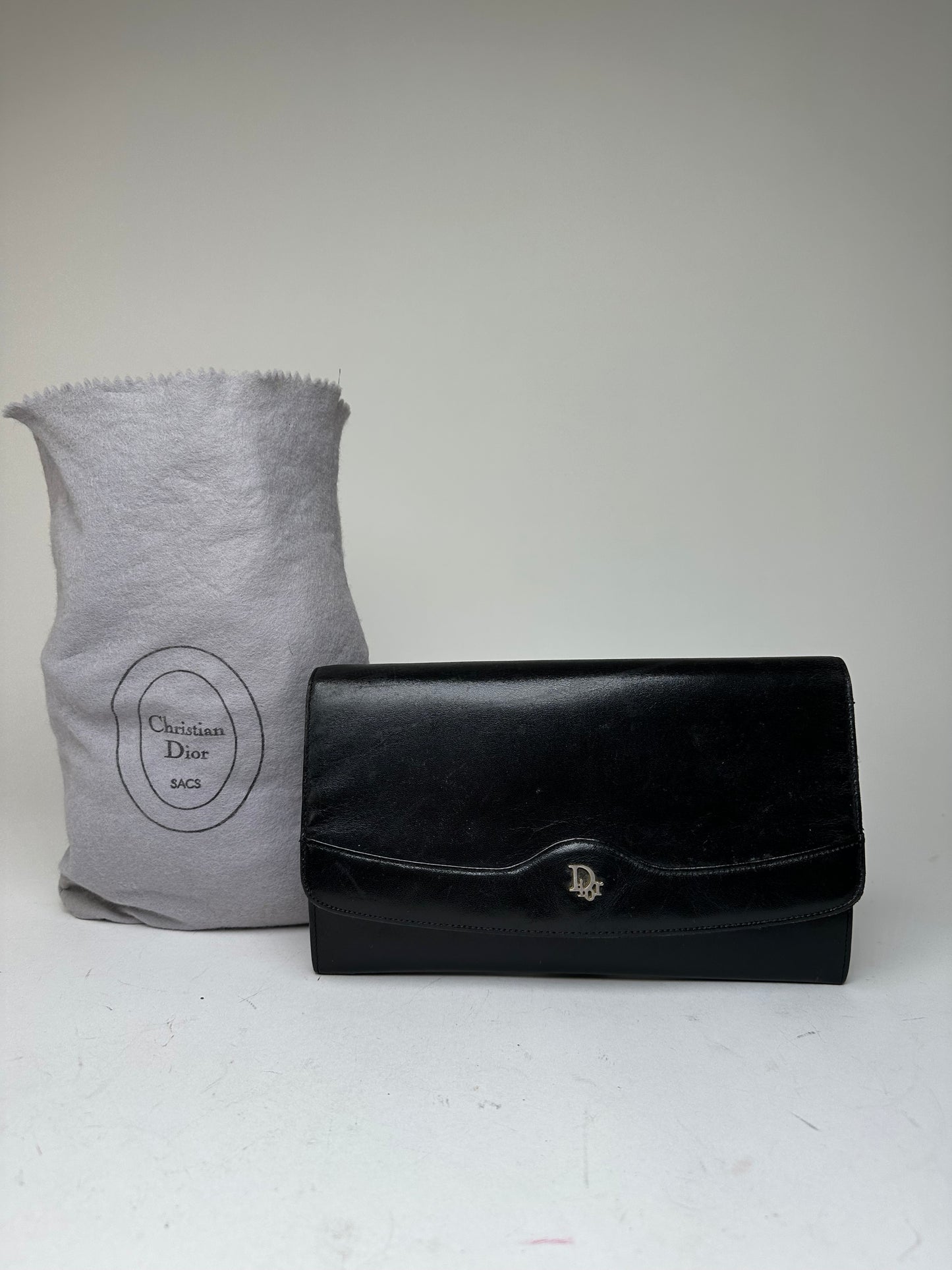Vintage Dior Clutch Leather Black