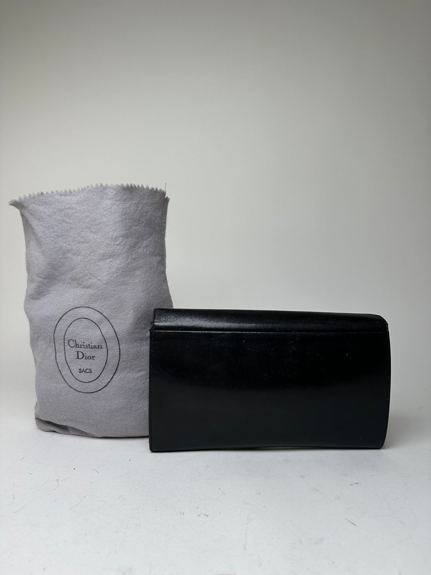 Vintage Dior Clutch Leather Black