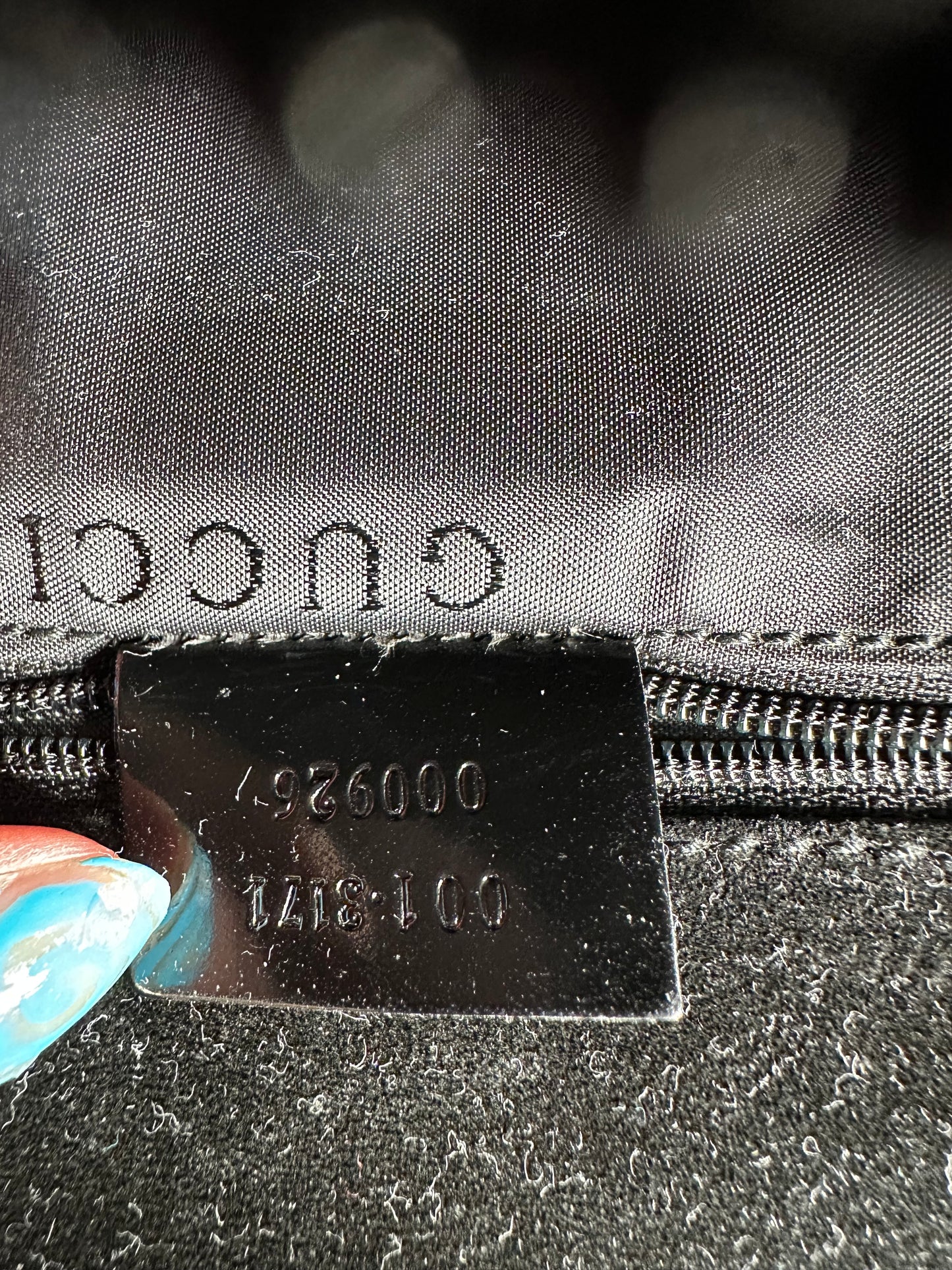 Vintage Gucci Patent Leather Shoulder Bag Black Silver